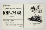 Vintage Qsl Cb Radio Card KNP-7248 St. Johnsville Ny Farm Tractor Cow Scene. Fixed Price $7.95.
