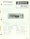 Sanyo Rd S46: Cassette Tape Deck Player: Retro Audio Service & Repair Manual.. Fixed Price $12.00.