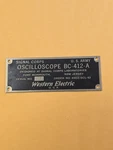 Wwii Era Western Electric Signal Corps Oscilloscope Emblem Badge. Fixed Price $20.00.