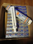 !!new!! Osram Dulux 9W. 2700K. (cfl) G23 Base Bulbs. Lot Of 41.. Fixed Price $65.00.