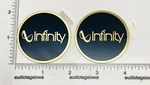 Infinity Speaker Grill Badge Logo Emblem Round Pair Gold Aluminum. Fixed Price $10.00.