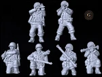 WW2 Us Infantry Anti-tank Unit X6 28MM Ideal Bolt Action Wargames Collectors Etc. Fixed Price $9.99.