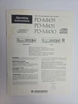 Original Pioneer PD-M435 PD-M431 PD-M430 Multi-play Cd Player Owner's Manual. Fixed Price $27.99.