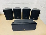 Infinity Set Of 5 Minuette Mps 4 Satellites Speakers & 1 Center Channel Sound. Fixed Price $80.00.