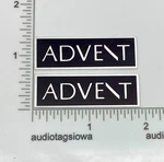 Advent 3 Speaker Badge Logo Emblem Pair Custom Made Aluminum. Fixed Price $9.95.