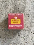Vintage RS-46 Webster Chicago Metal Adapters For 45 Rpm Records Set Of 7. Fixed Price $18.49.