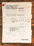 Harman Kardon PM645 Vxi Amplifier Service Manual *original*. Fixed Price $24.97.