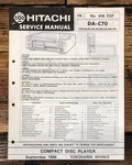 Hitachi DA-C70 Cd Player Service Manual *original*. Fixed Price $24.97.
