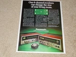 Panasonic Quad Ad, 1 Page, SA-6800X, SA-6400X Receivers, Article, Specs, Info. Fixed Price $9.99.