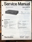 Technics SH-GS70 Equalizer Service Manual *original*. Fixed Price $24.97.