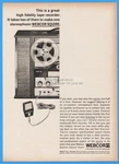 1963 Webcor High Fidelity Reel To Tape Recorder Stereophonic Squire Ad. Fixed Price $9.90.