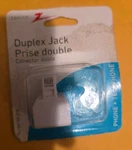 Zenith Telephone Duplex Jack New White Finish For Cable Accessories. Fixed Price $9.39.