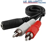 2-RCA Plug To 3.5MM Female Aux Audio Headphone Jack Converter Adapter Cable. Fixed Price $6.49.