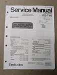 Technics RS-T16 Cassette Deck Service Manual D-4924. Fixed Price $54.95.