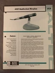 Vtg Original Altec 682B Omnidirectional Microphone Spec Sheet (A3). Fixed Price $15.95.