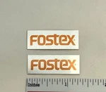 Fostex Speaker Grill Badges Custom Made Silver Aluminum Pair. Fixed Price $9.95.
