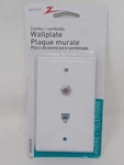 1 Zenith Universal Phone Jack, And Coaxial Combo Wall Plate White. Fixed Price $9.99.