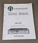 Kenwood Stereo Receiver KR-770 Service Manual D-4267. Fixed Price $54.95.