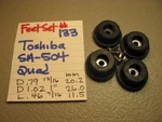 Feet Set #133 Toshiba SA-504 Quad Stereo Receiver. Fixed Price $9.87.